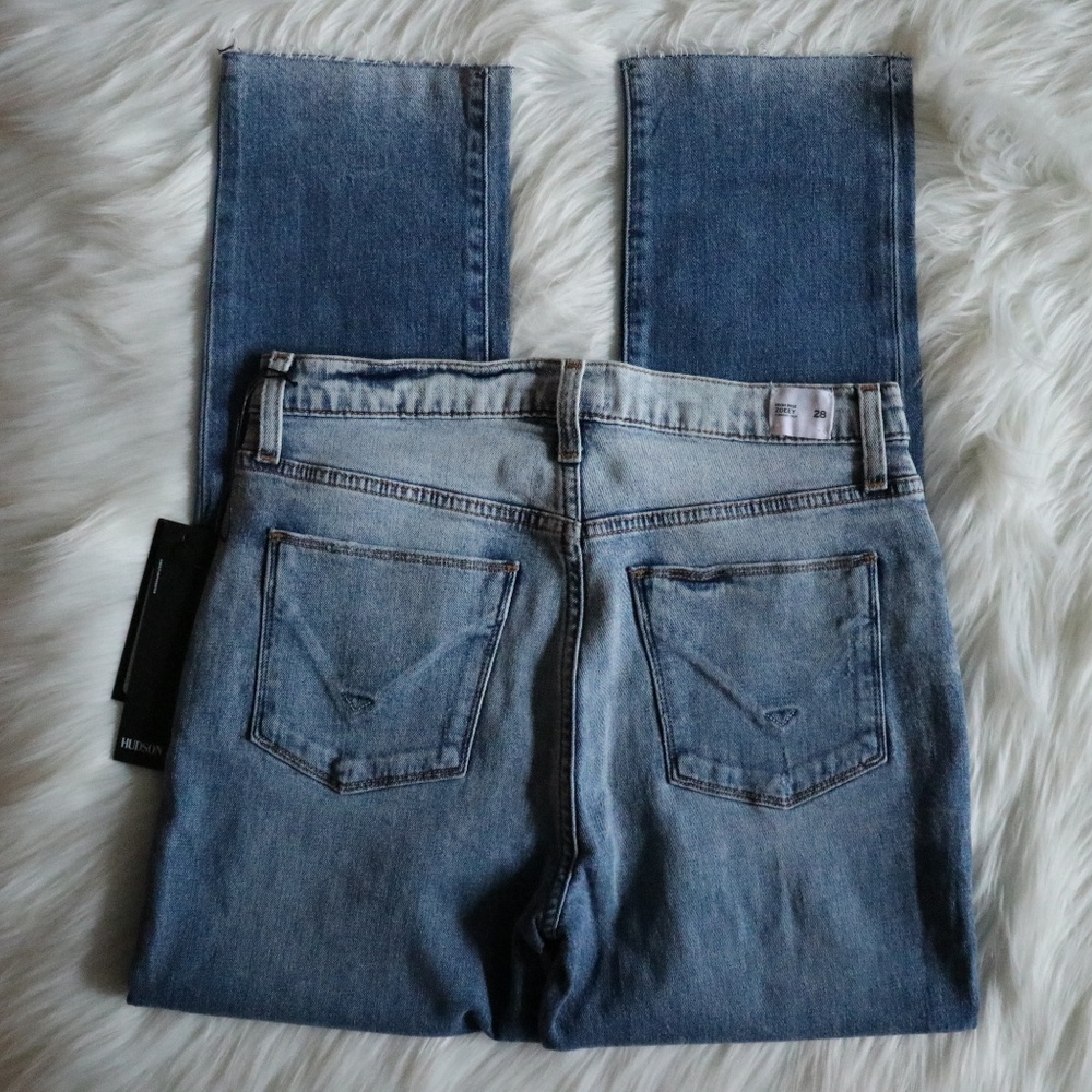 Hudson Zoeey High Rise Straight Crop Jeans Sz 28 - Picture 6 of 7